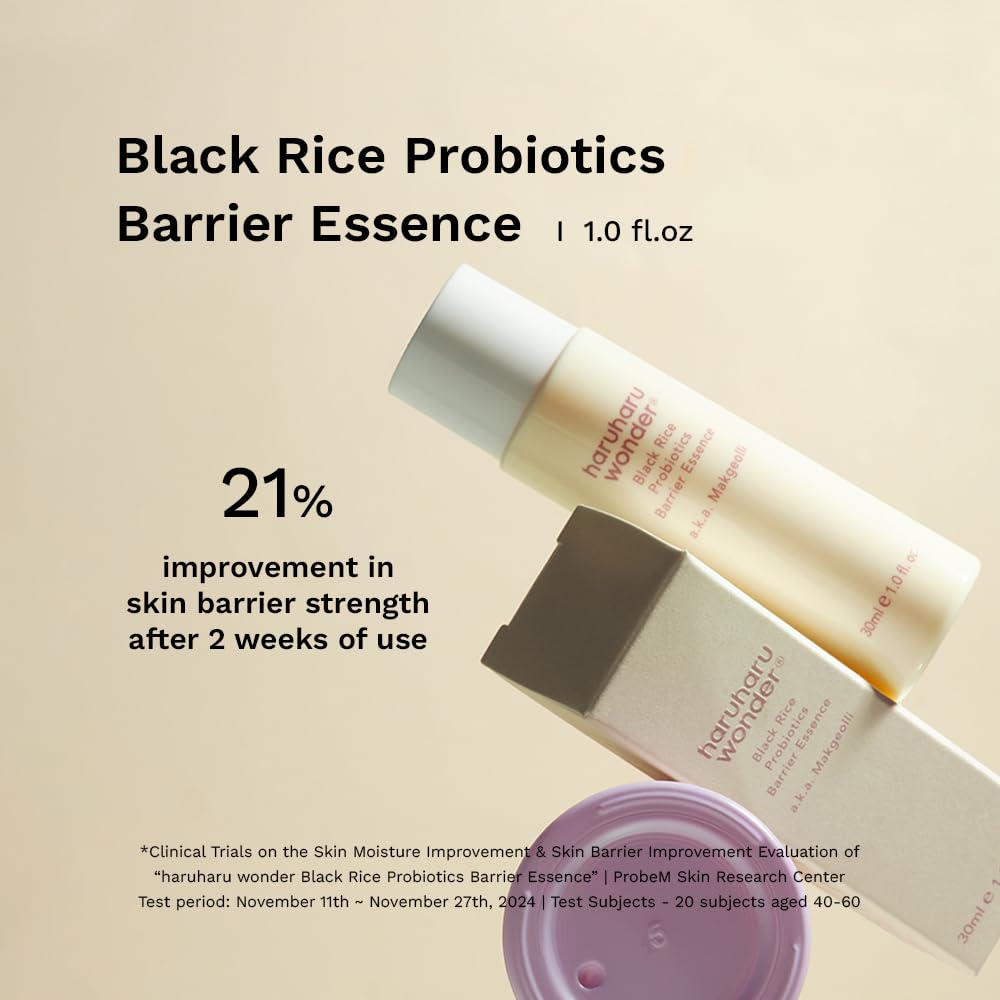HARUHARU barrier essence droplet on skin demonstrating seal-in moisture