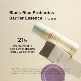HARUHARU barrier essence droplet on skin demonstrating seal-in moisture