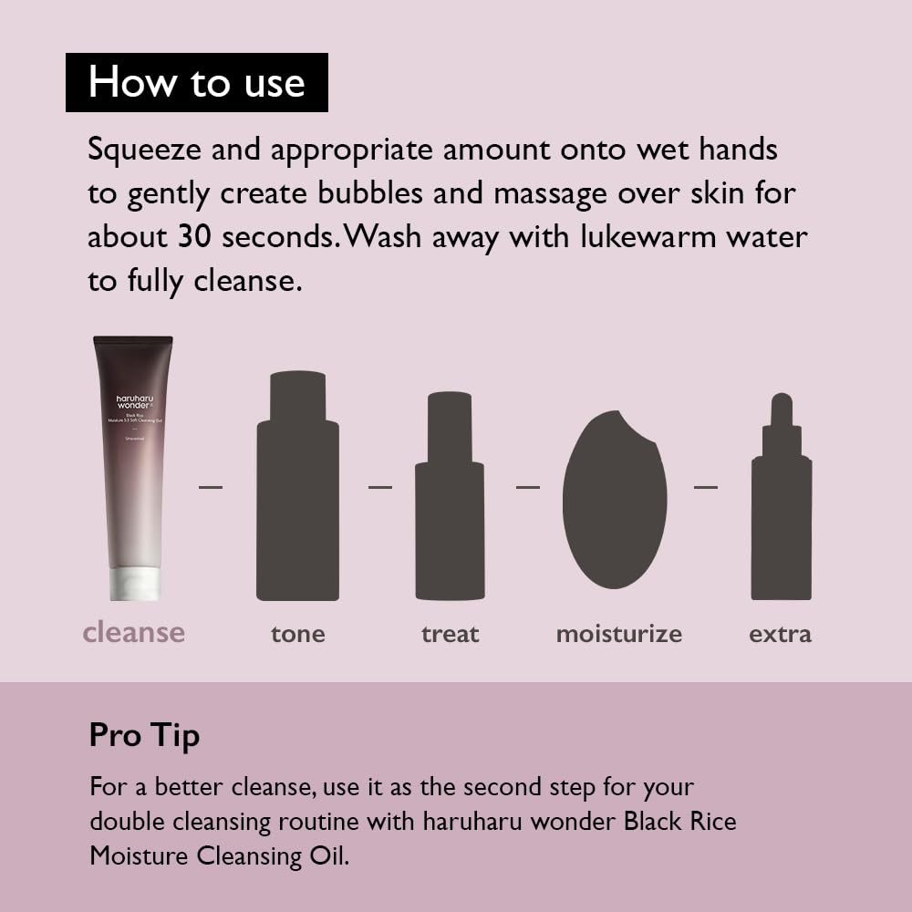 HARUHARU cleanser placed on bathroom shelf during routine showing everyday integration benefit