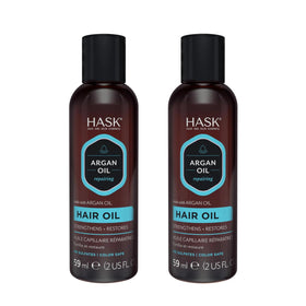HASK texture on hair strand showing smooth finish and frizz control