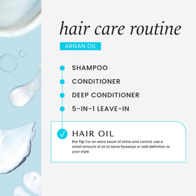 HASK smoothing dry hair ends to reduce flyaways and add gloss
