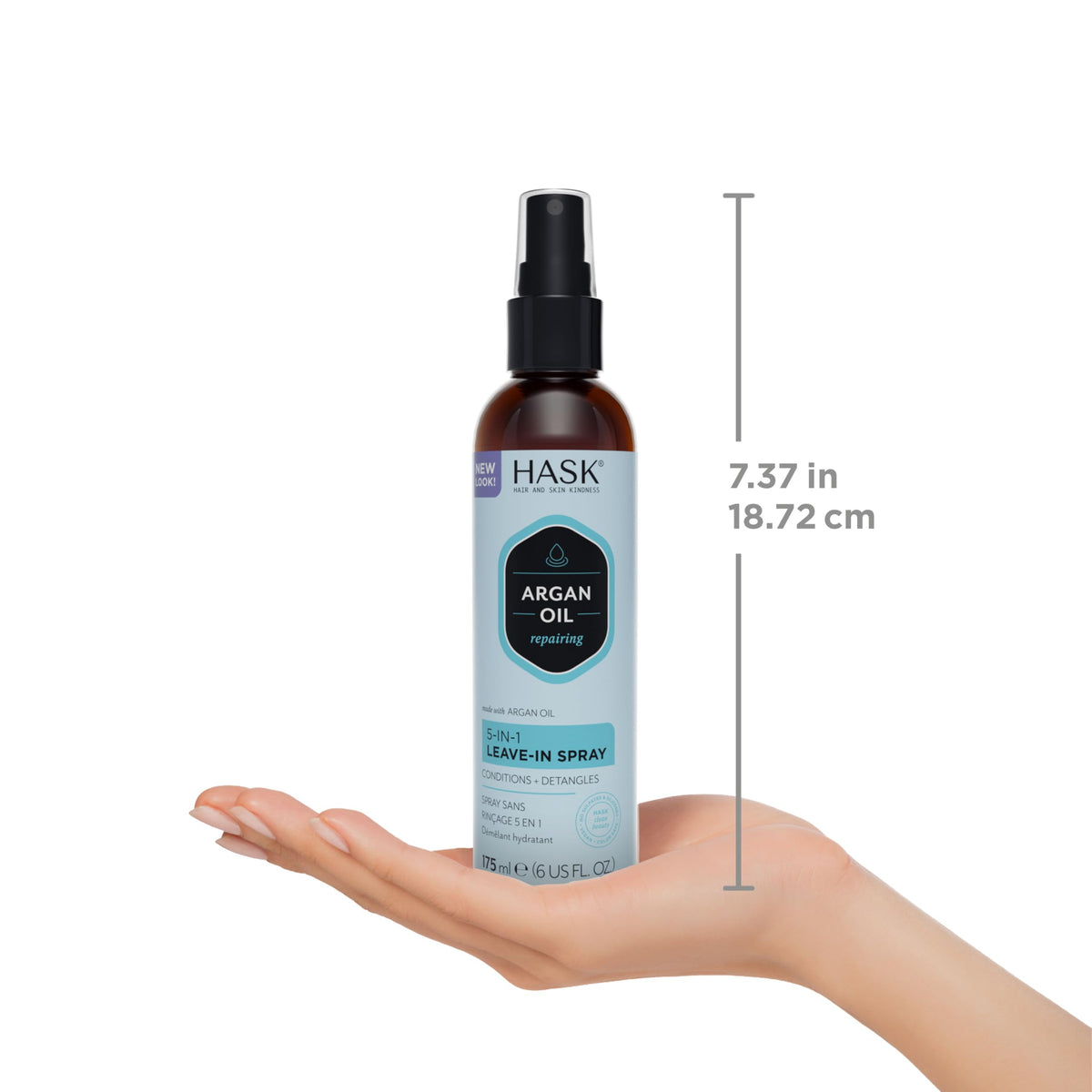 HASK before and after hair comparison demonstrating smoother manageable hair