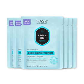 HASK front packaging showing the argan oil deep conditioner and benefits