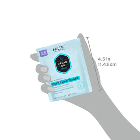 HASK product label close-up showing color-safe, sulfate and paraben free