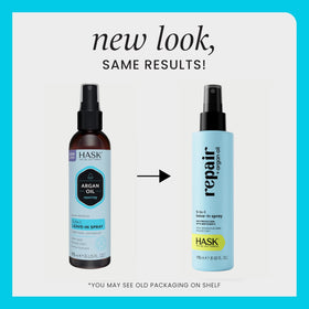 HASK leave-in spray nozzle close-up for precise application and easy styling