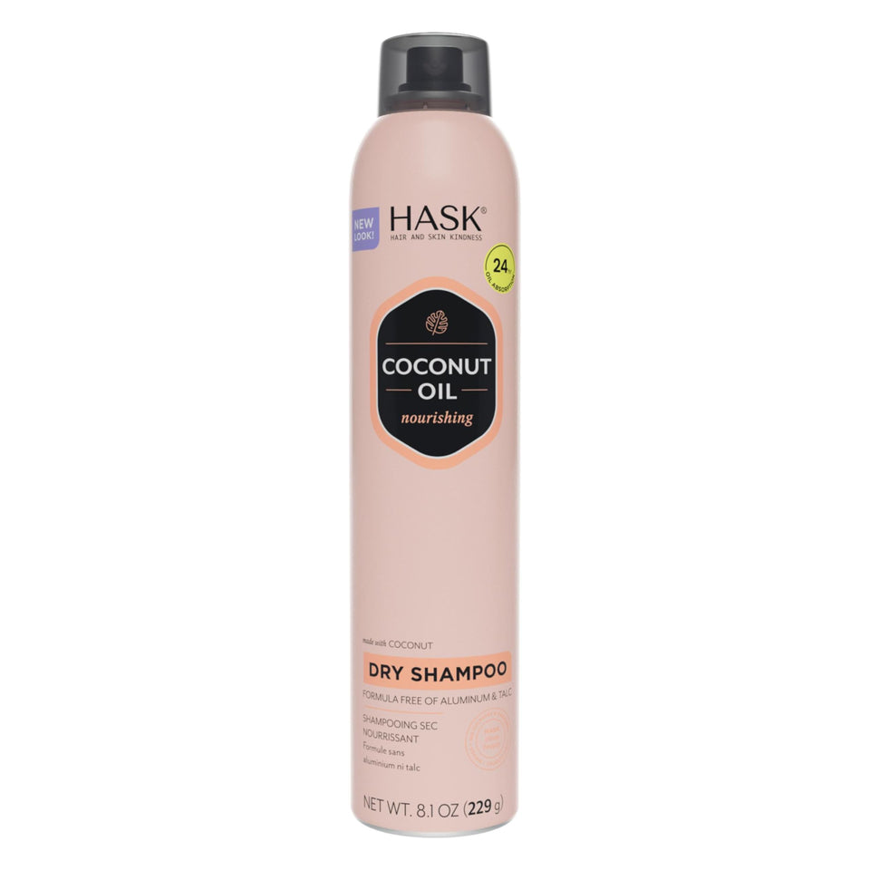 HASK front packaging showing the dry shampoo and benefits