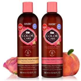 HASK front packaging showing shampoo and conditioner benefits
