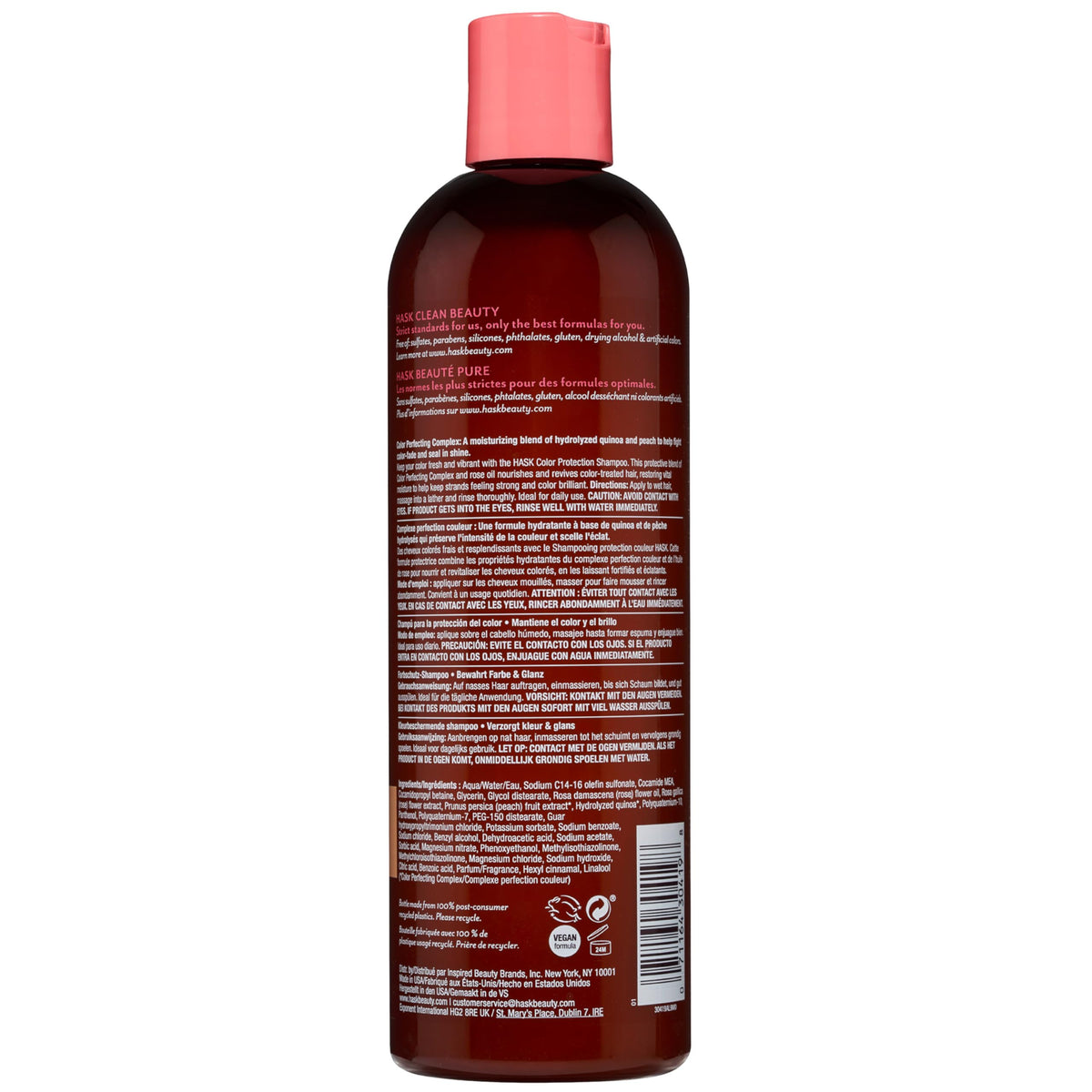 HASK bottles styled on bathroom shelf for daily routine
