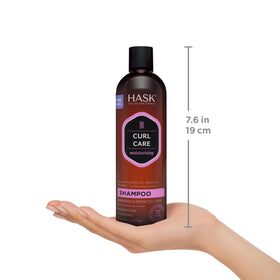 HASK in-shower use showing application and easy rinse benefit