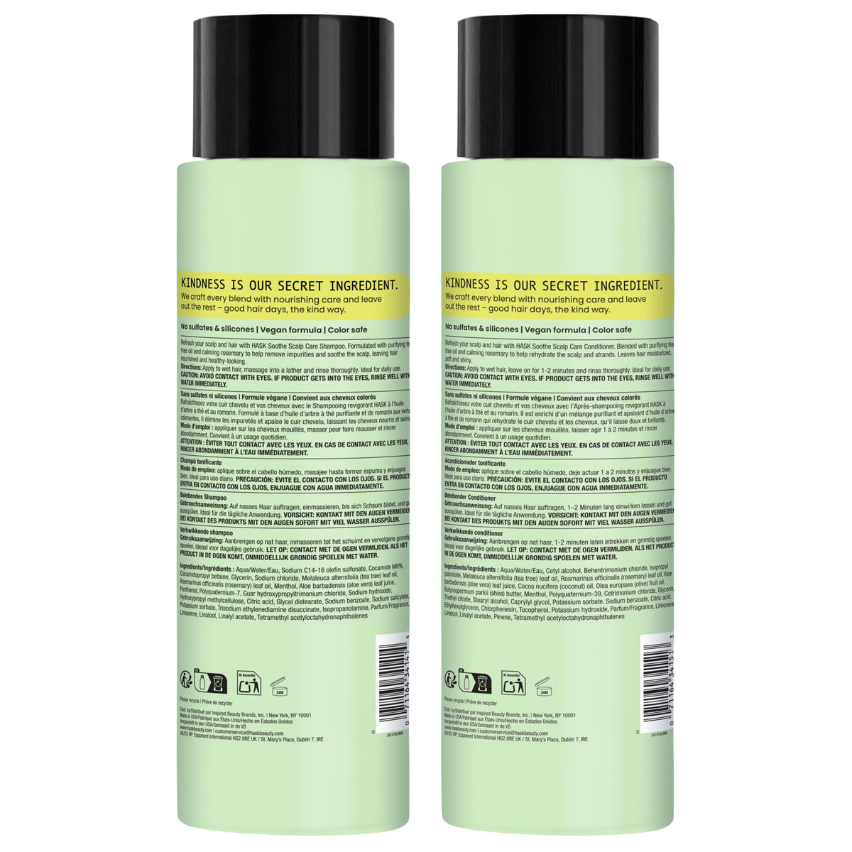 HASK conditioner smoothing wet hair to show detangling benefit