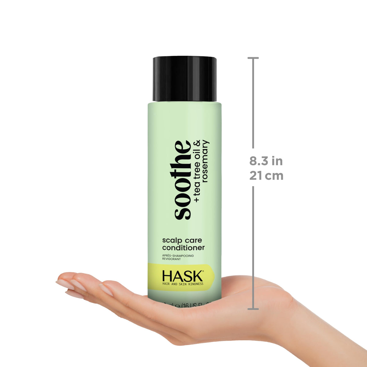 HASK shampoo lather on hair for refreshed scalp benefit