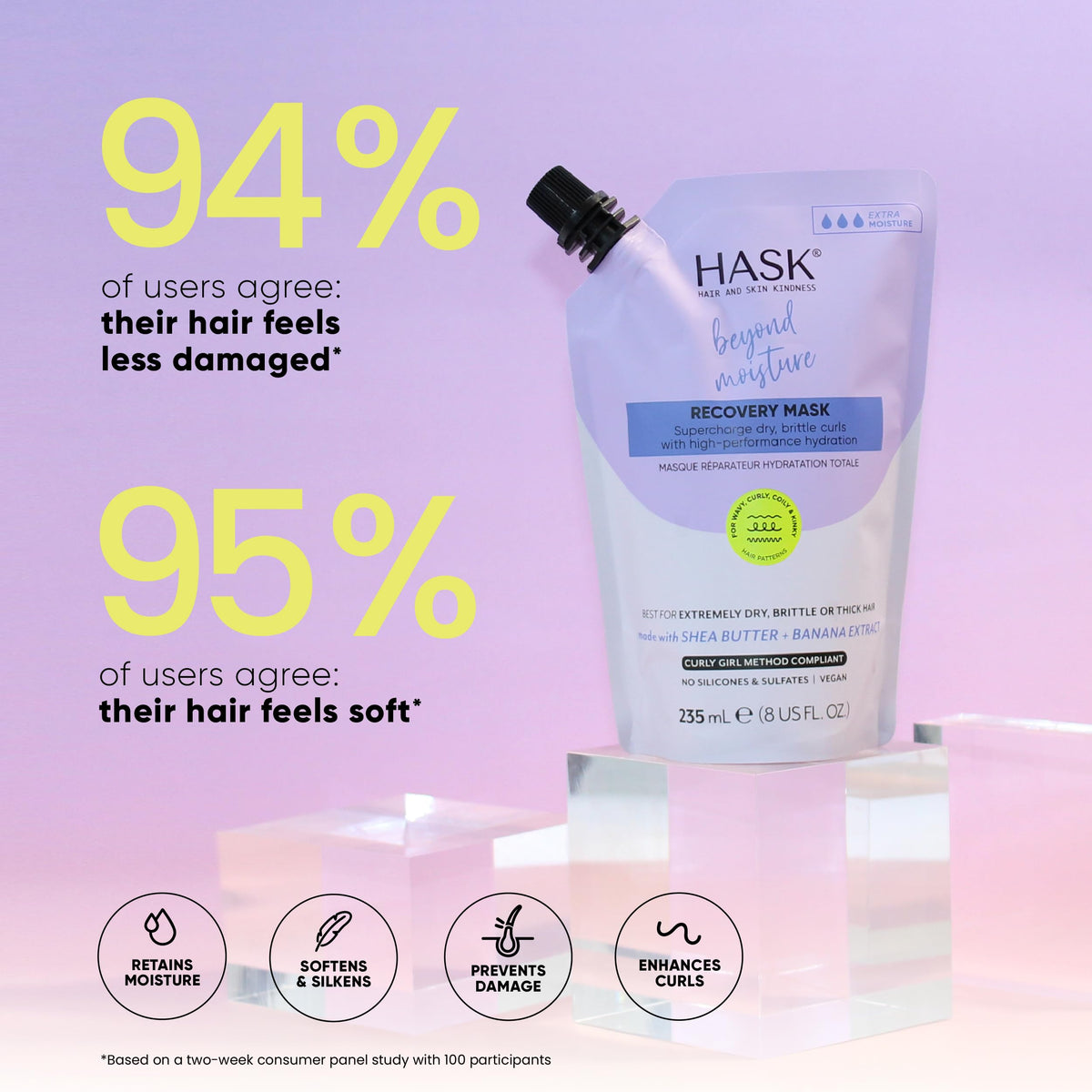 HASK being applied with wide-tooth comb to demonstrate detangling benefit