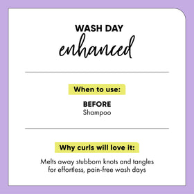 HASK before and after detangling, demonstrates reduced knots and breakage