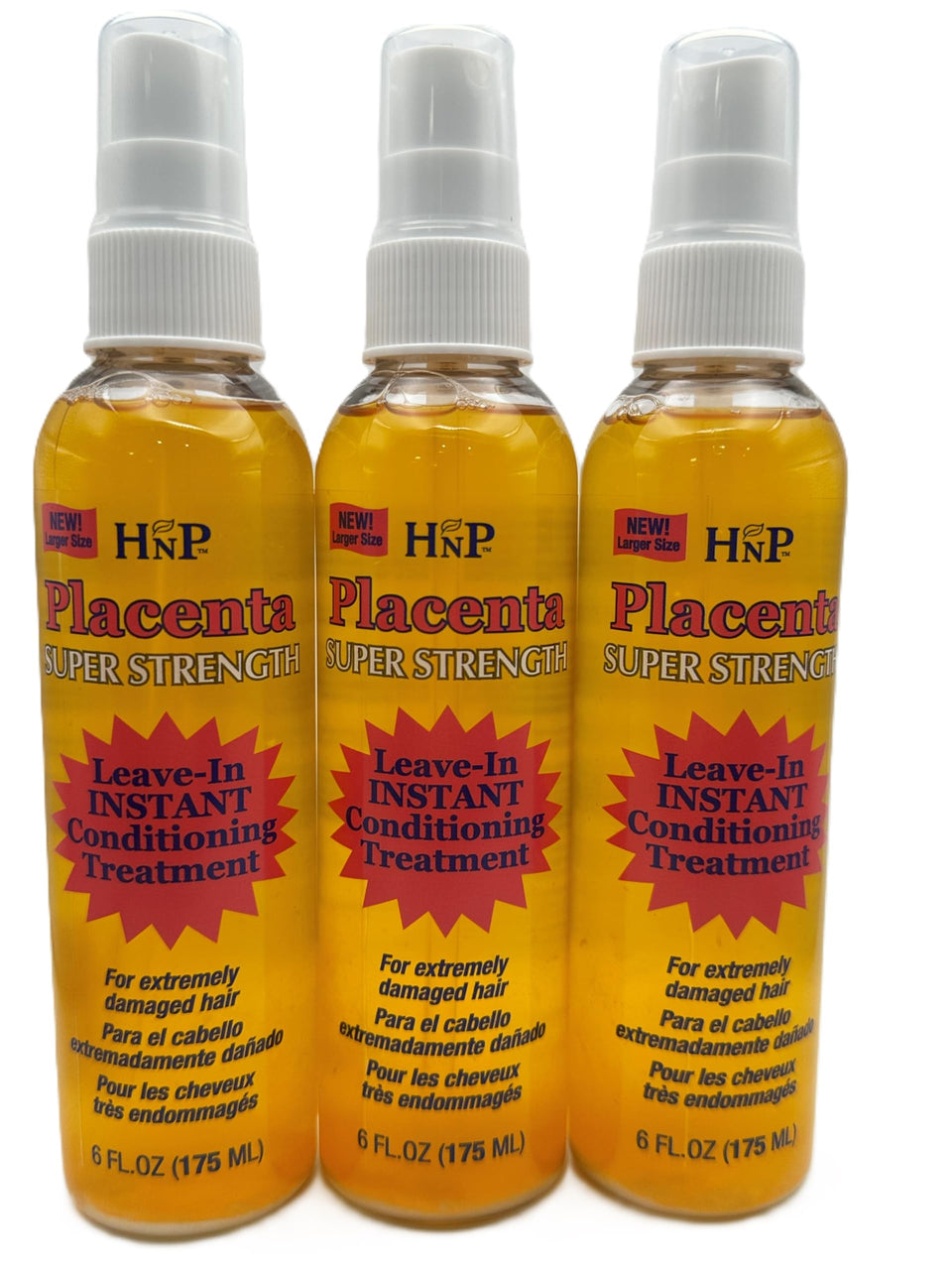 HASK Placenta front packaging three-pack showing bottles and label benefits