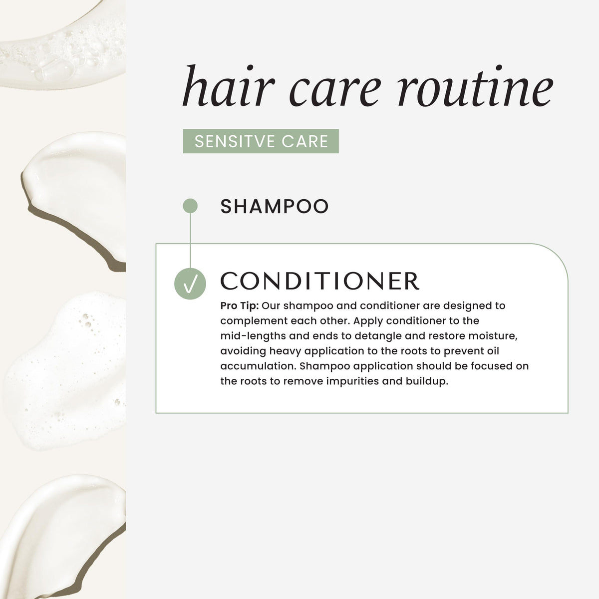 HASK set staged in bathroom portraying an easy daily sensitive-care routine