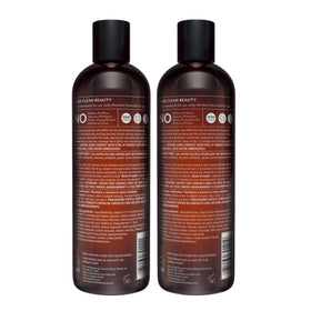 HASK shampoo and conditioner on shower ledge showing in-shower use