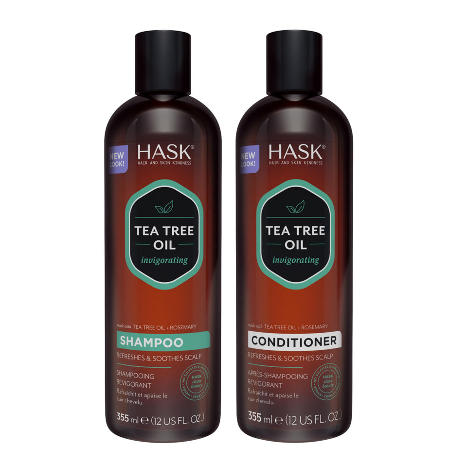 HASK front packaging showing shampoo and conditioner for refreshing cleanse