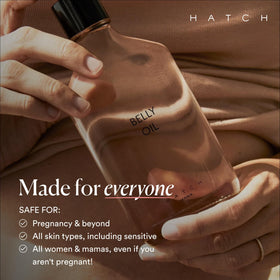 HATCH oil in lifestyle setting with mother for calming daily self-care