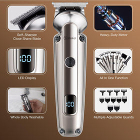 Hatteker array of interchangeable heads and guide combs offering versatile length options