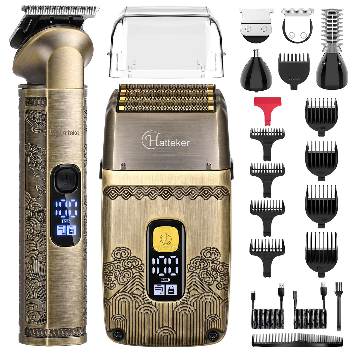 Hatteker clipper front view showing sleek body and ergonomic grip for comfortable handling