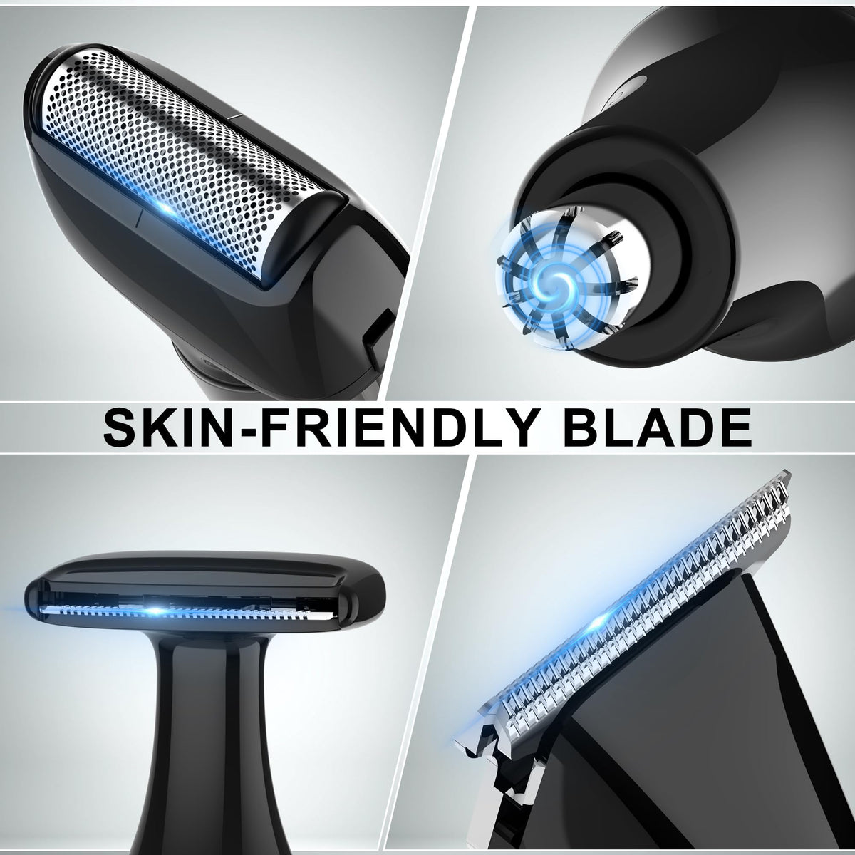 Hatteker close-up of skin-friendly blade edges for smooth precise trimming