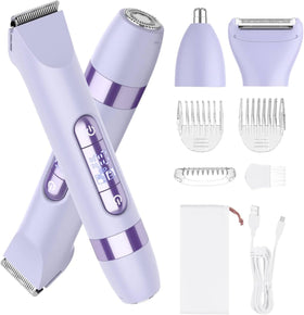 Hatteker purple razor front view showing compact design and ergonomic grip benefit