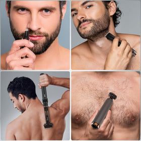 Hatteker grooming kit on bathroom counter showing travel-ready convenience