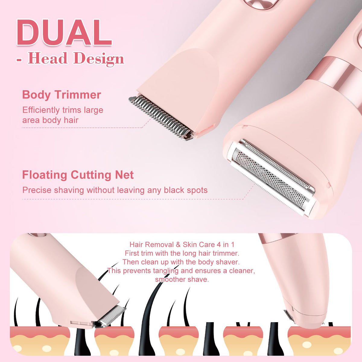 Hatteker nose trimmer attachment close-up for safe precise nasal grooming