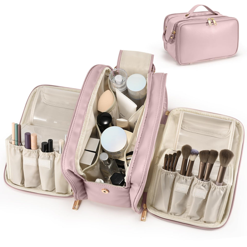 HauteHues front view of pink bag showing sleek design and easy carry