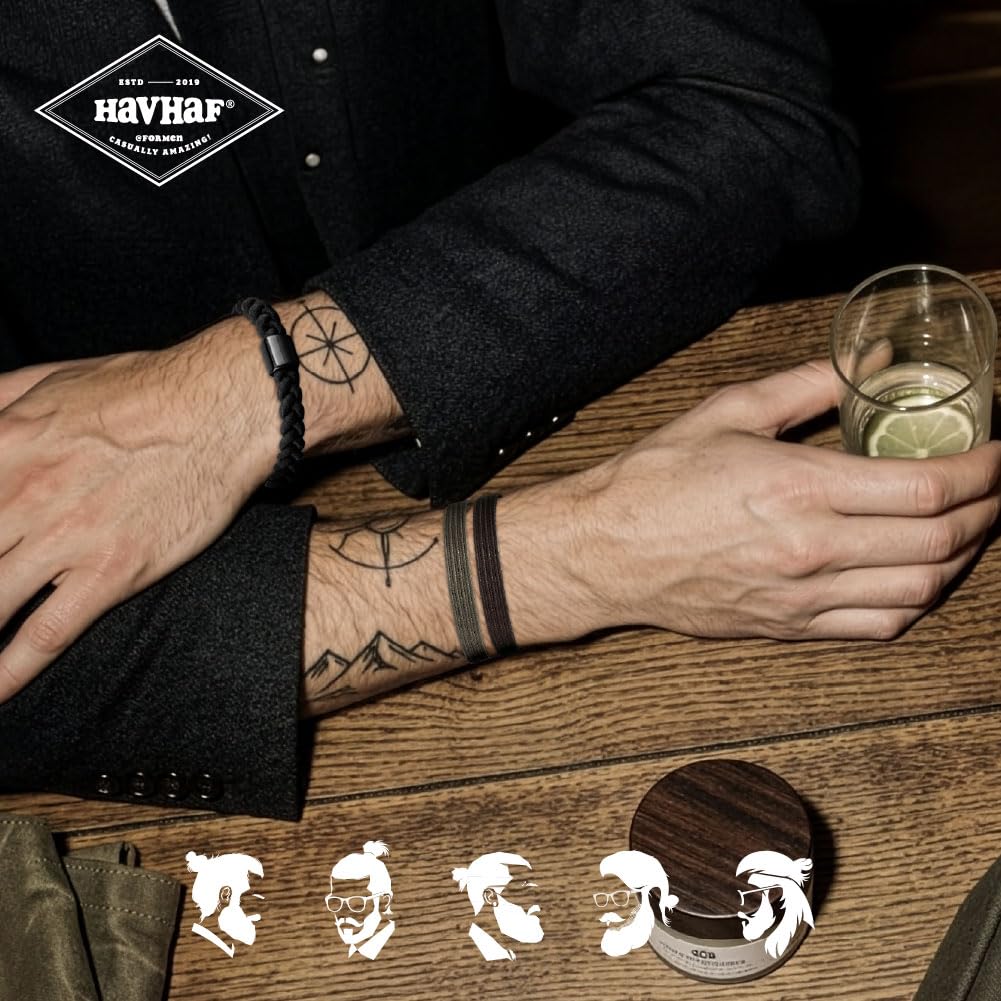 HAVHAF hair tie on wrist to show size and slim comfortable profile