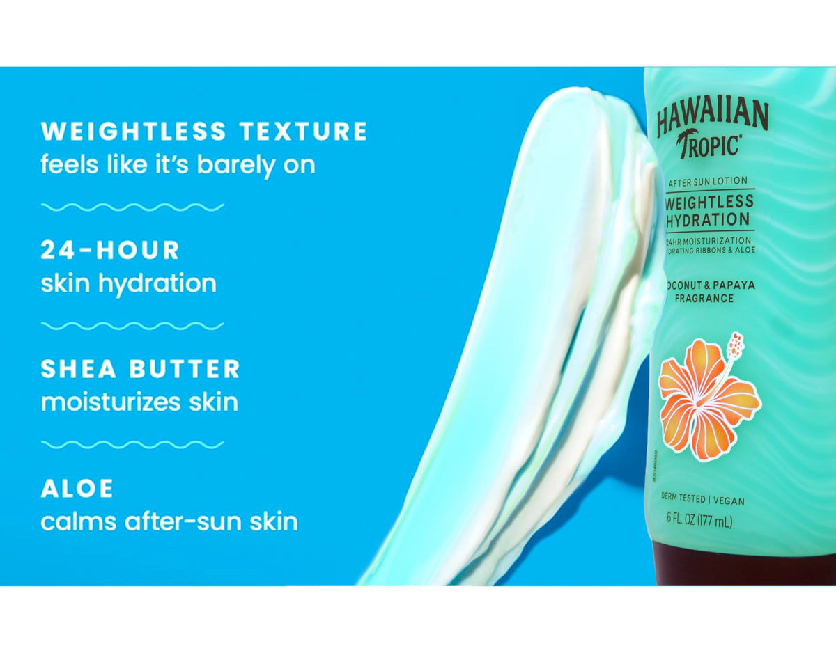 Hawaiian Tropic 6oz size comparison showing travel-friendly portability