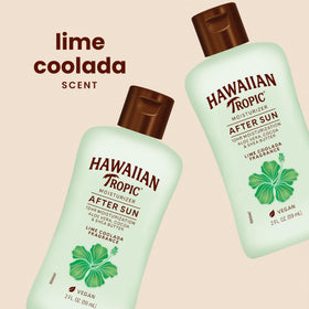 Hawaiian Tropic lotion squeezed showing smooth texture and quick absorption benefit