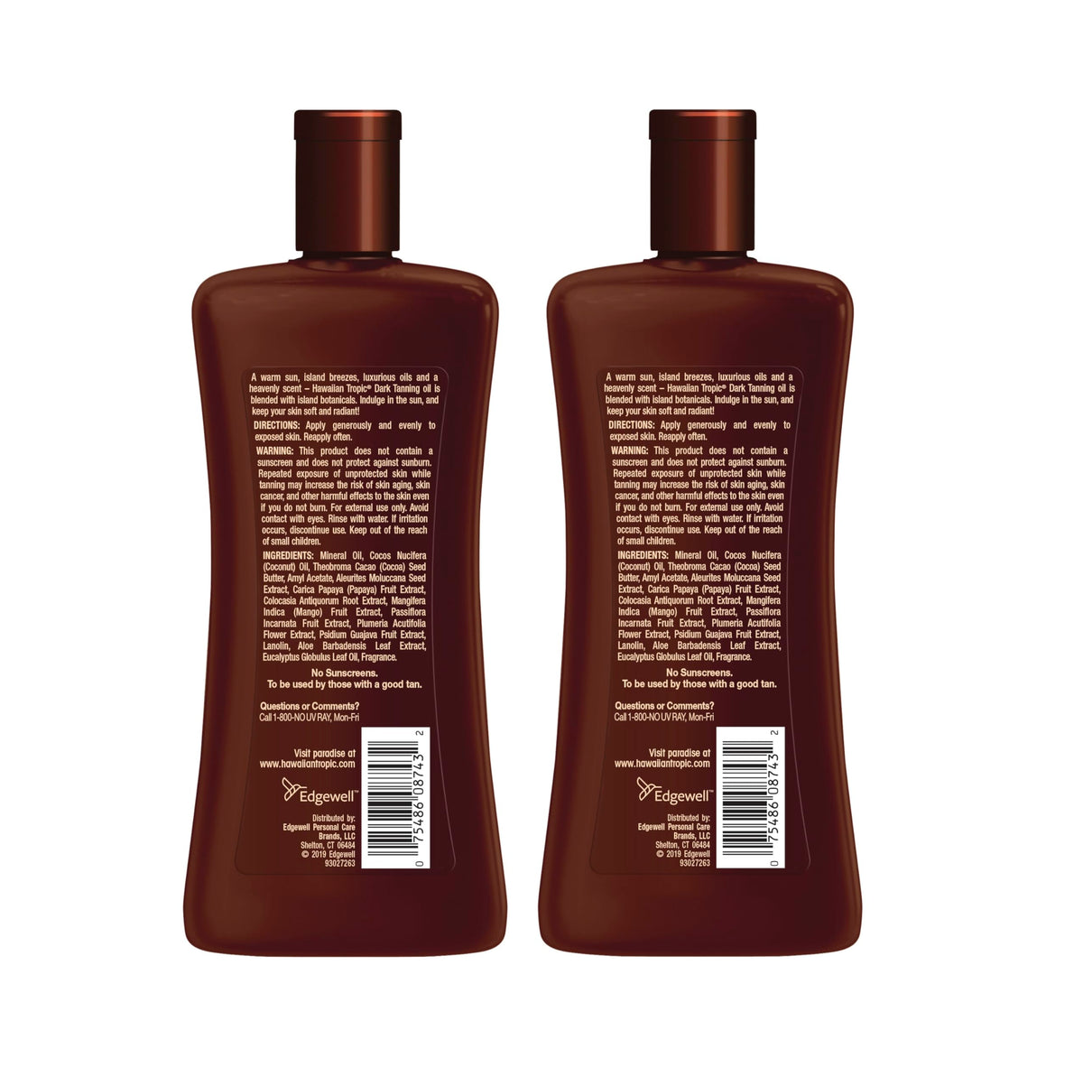Hawaiian Tropic bottle beside after-sun lotion suggesting pairing for longer-lasting tan