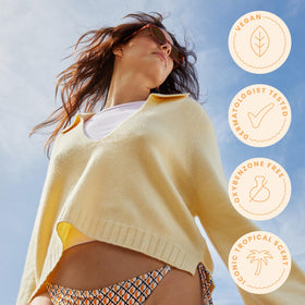 Hawaiian Tropic application on arm demonstrating smooth absorption and glow