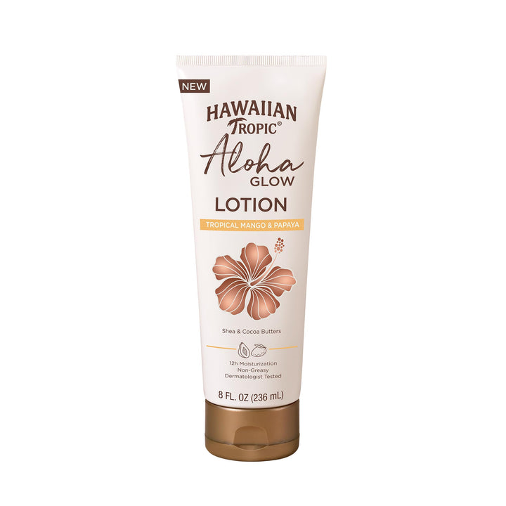Hawaiian Tropic front packaging showing bottle and product name for quick ID