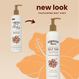 Hawaiian Tropic ingredients shot with aloe and vitamin E for hydration