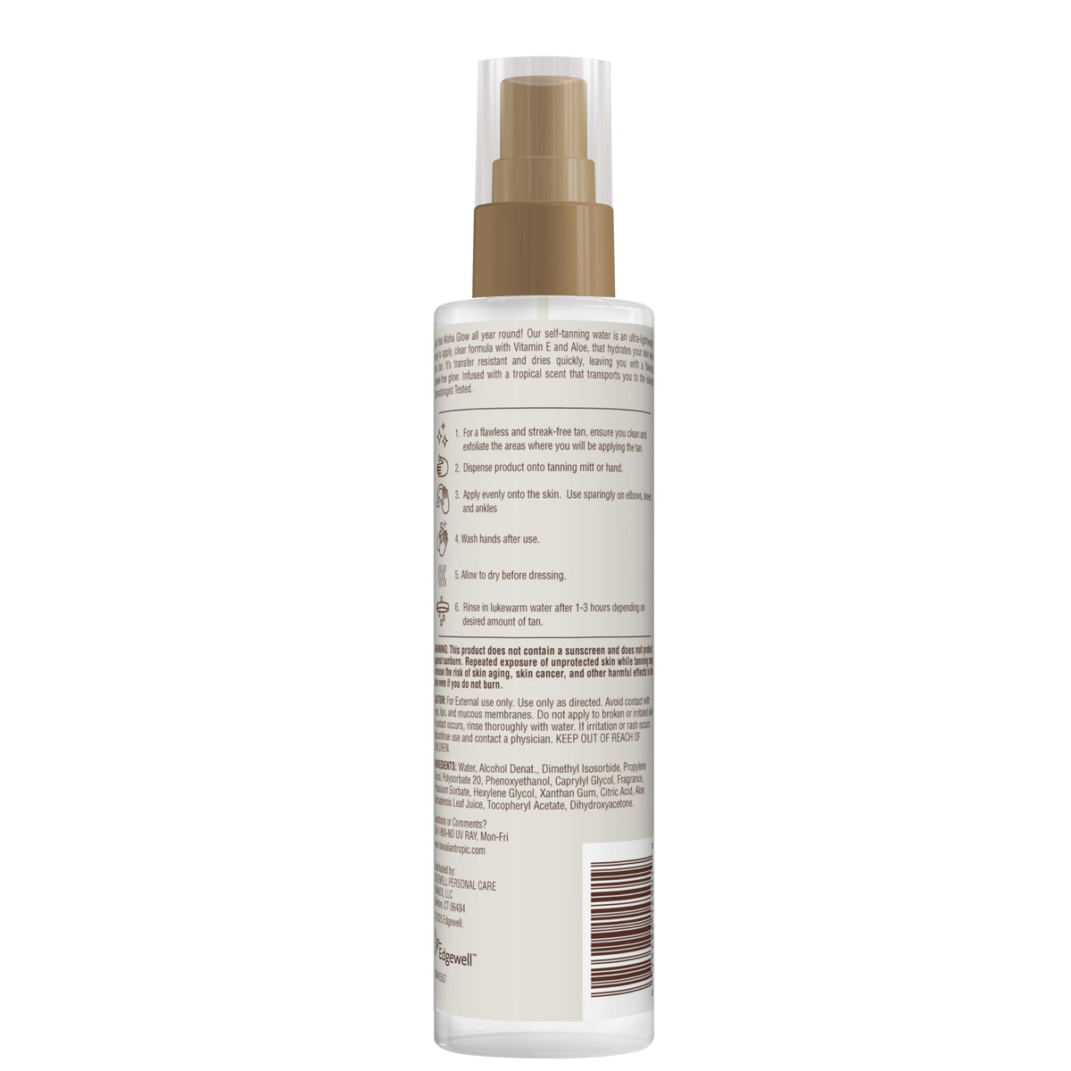 Hawaiian Tropic in a beach-prep setting for natural sunless glow