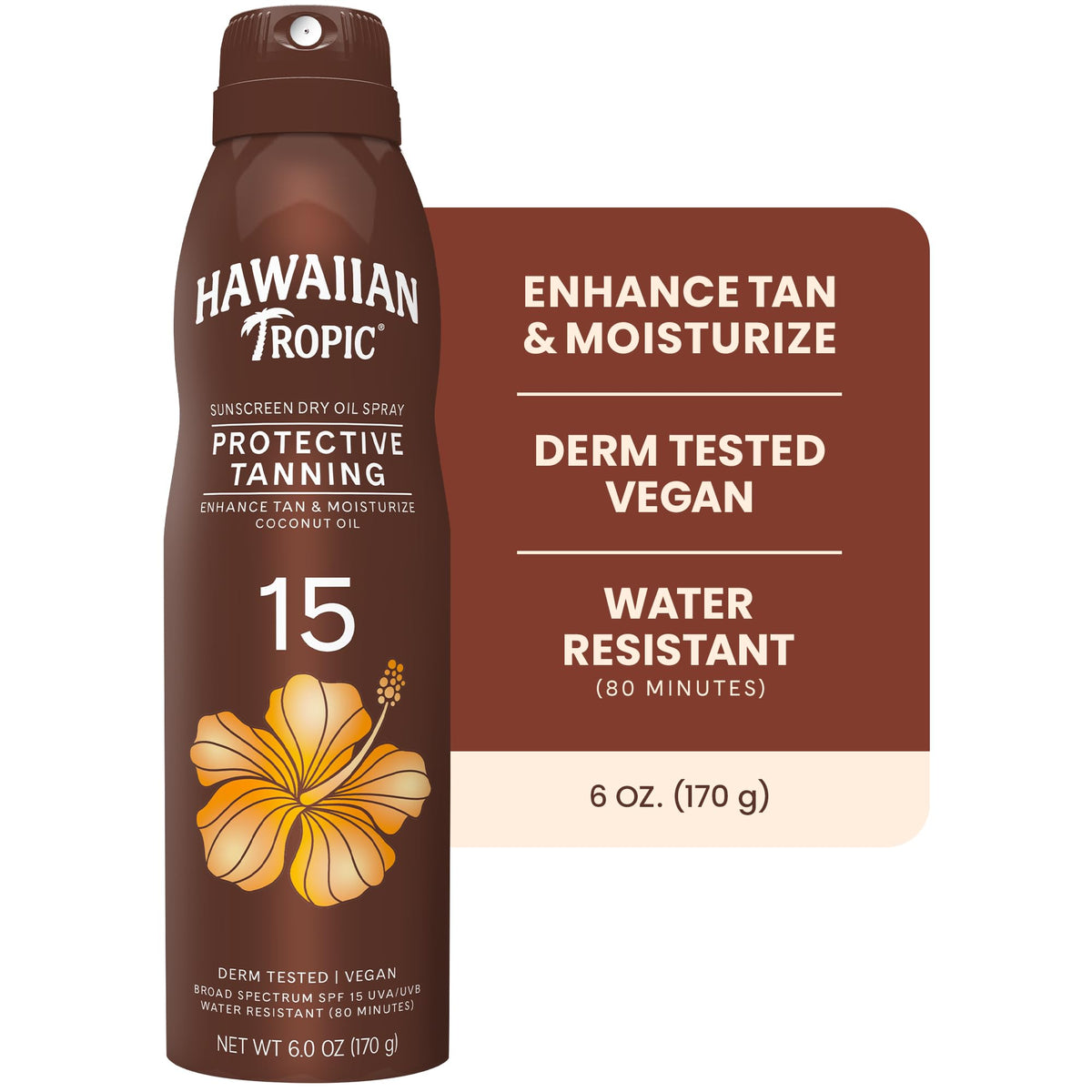 Hawaiian Tropic nozzle close-up demonstrating easy mist application