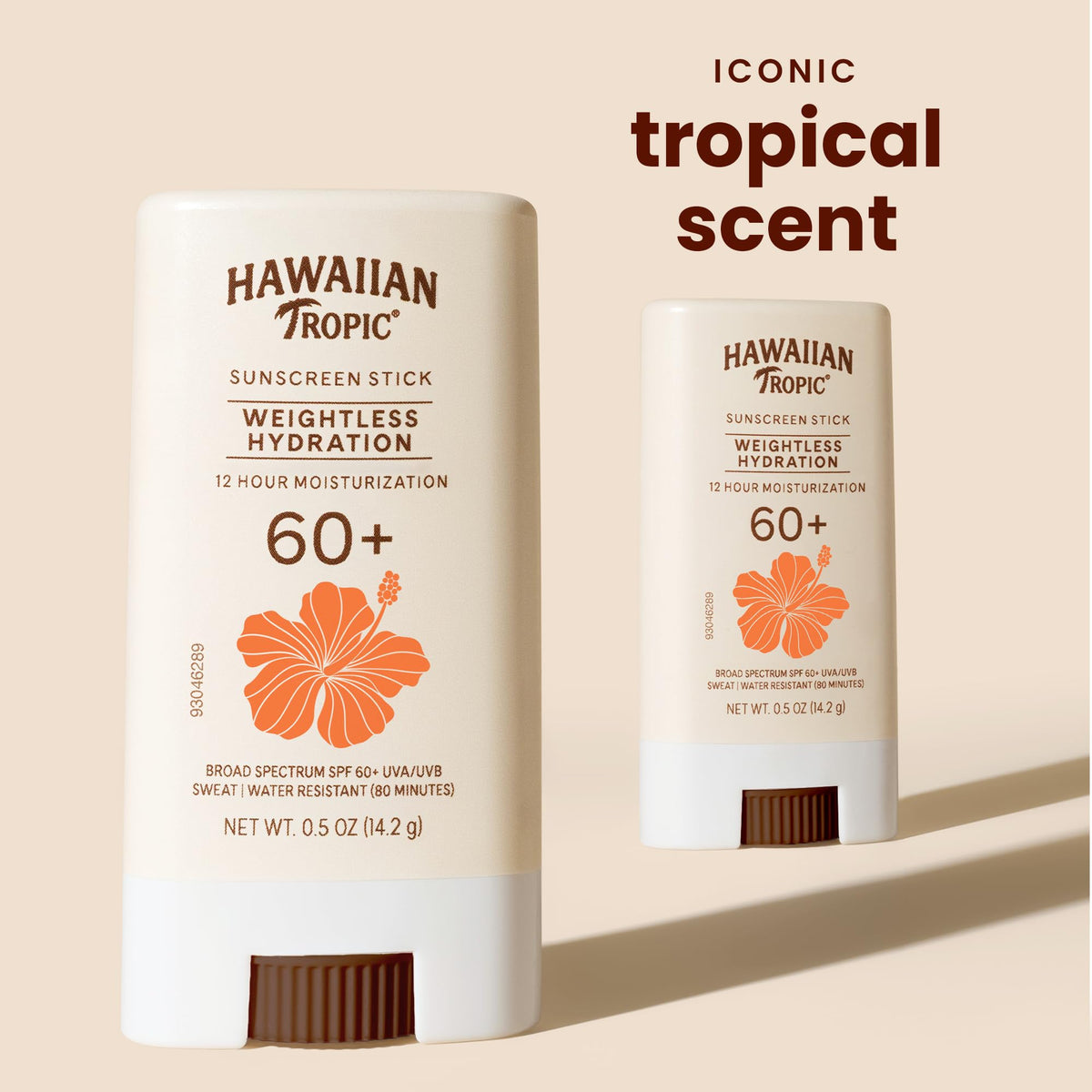 Hawaiian Tropic stick creamy texture up close demonstrating fast absorption