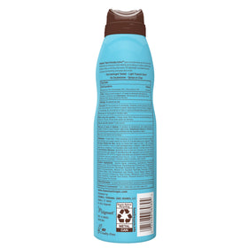 Hawaiian Tropic spray beside towel and sunglasses suggesting ready-for-beach convenience