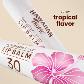 Hawaiian Tropic texture close-up highlighting smooth non-waxy finish and hydrating feel
