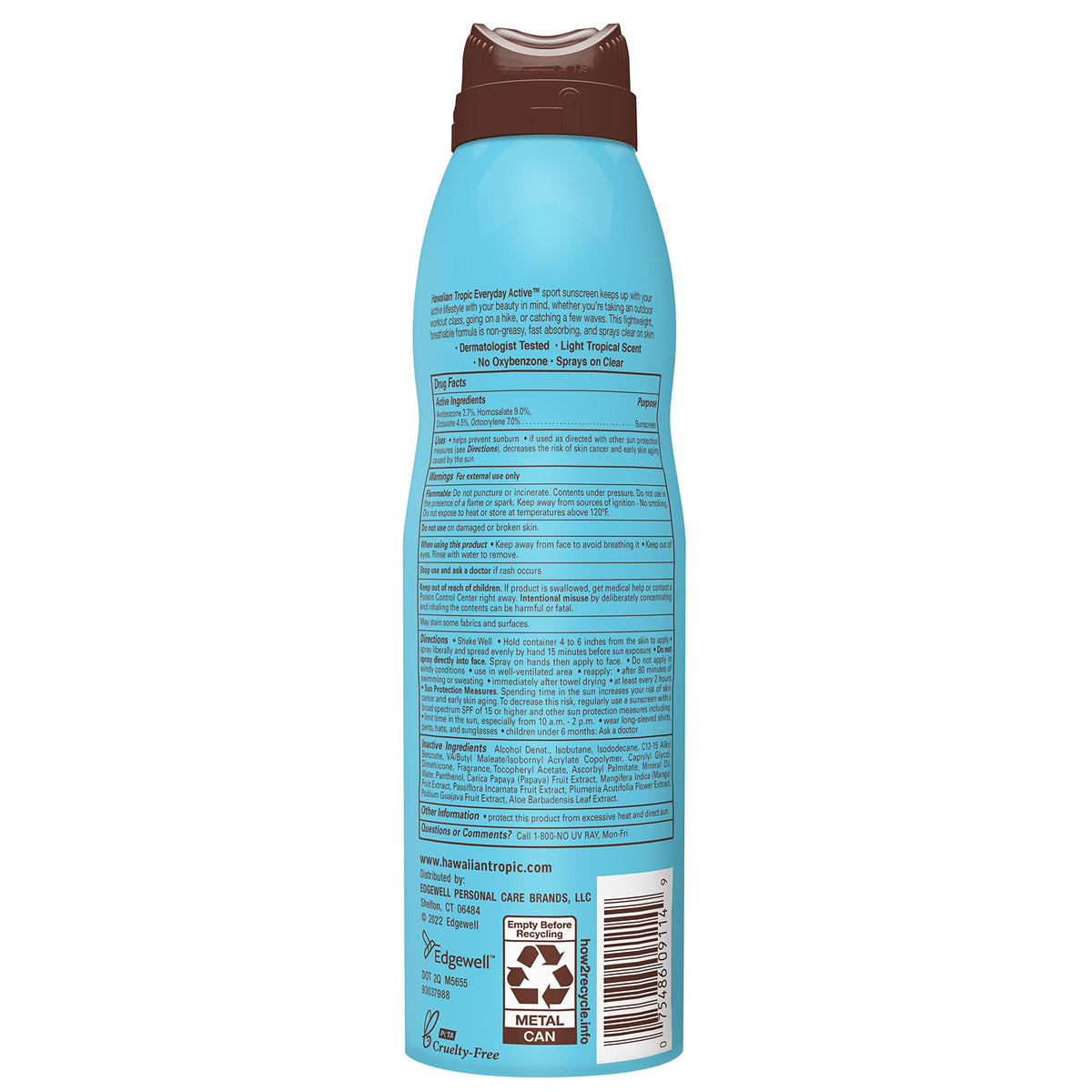 Hawaiian Tropic water droplets showing up to 80 minutes water resistance