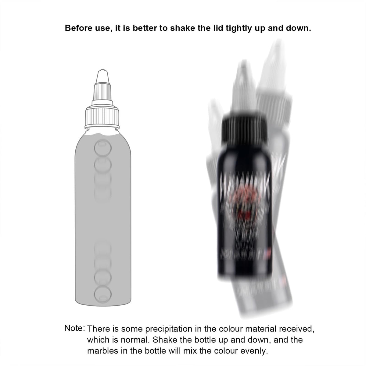 HAWINK bottle on tattoo workstation showing professional use and organized setup