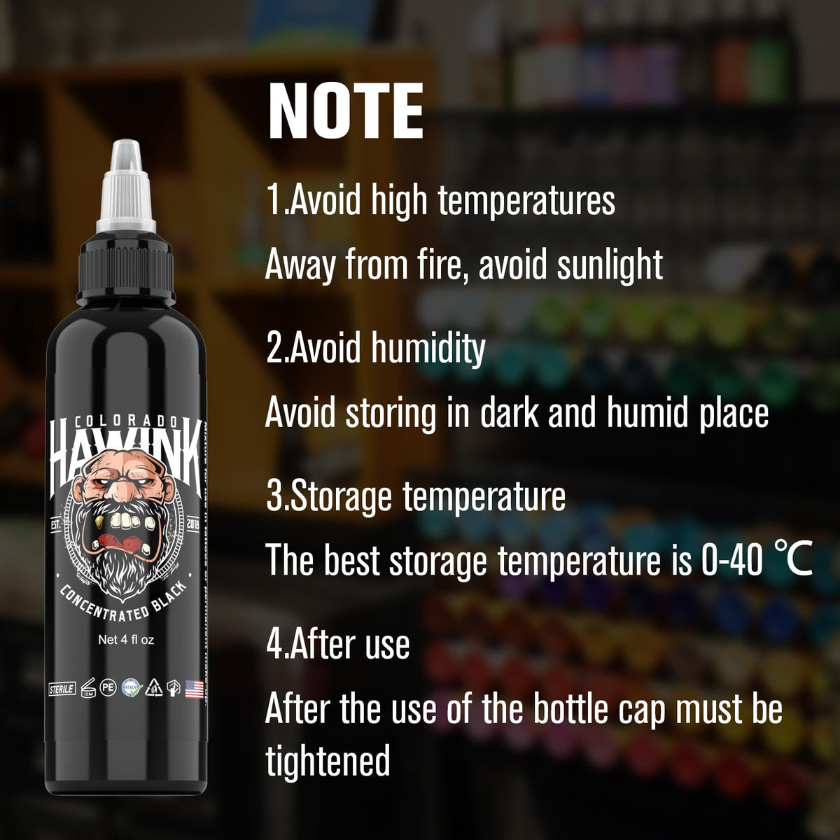 HAWINK ink texture droplet on white showing concentrated pigment and easy dilution