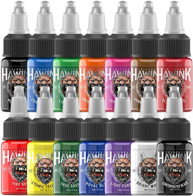 HAWINK front packaging showing 14 bottles and organized kit for quick selection