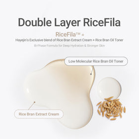 HAYEJIN arranged rice bran and botanicals, emphasizes fermented rice ingredient benefit
