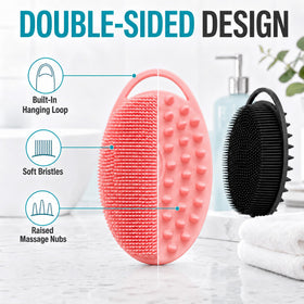 HAYSNA close-up of silicone bristles creating rich foam for fast cleansing