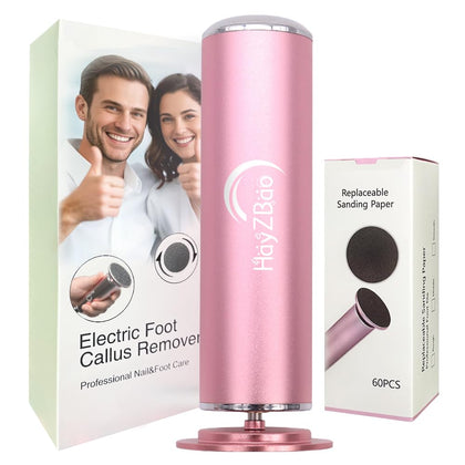 HayZBao front view of pink callus remover showing compact design and easy use