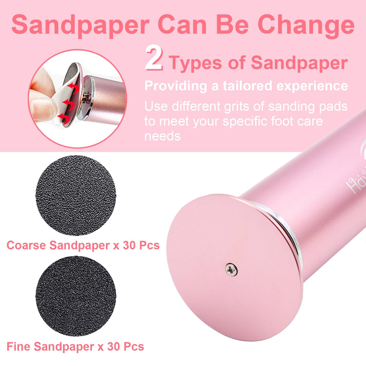 HayZBao 60 sandpaper discs array with coarse and fine sets for tailored exfoliation