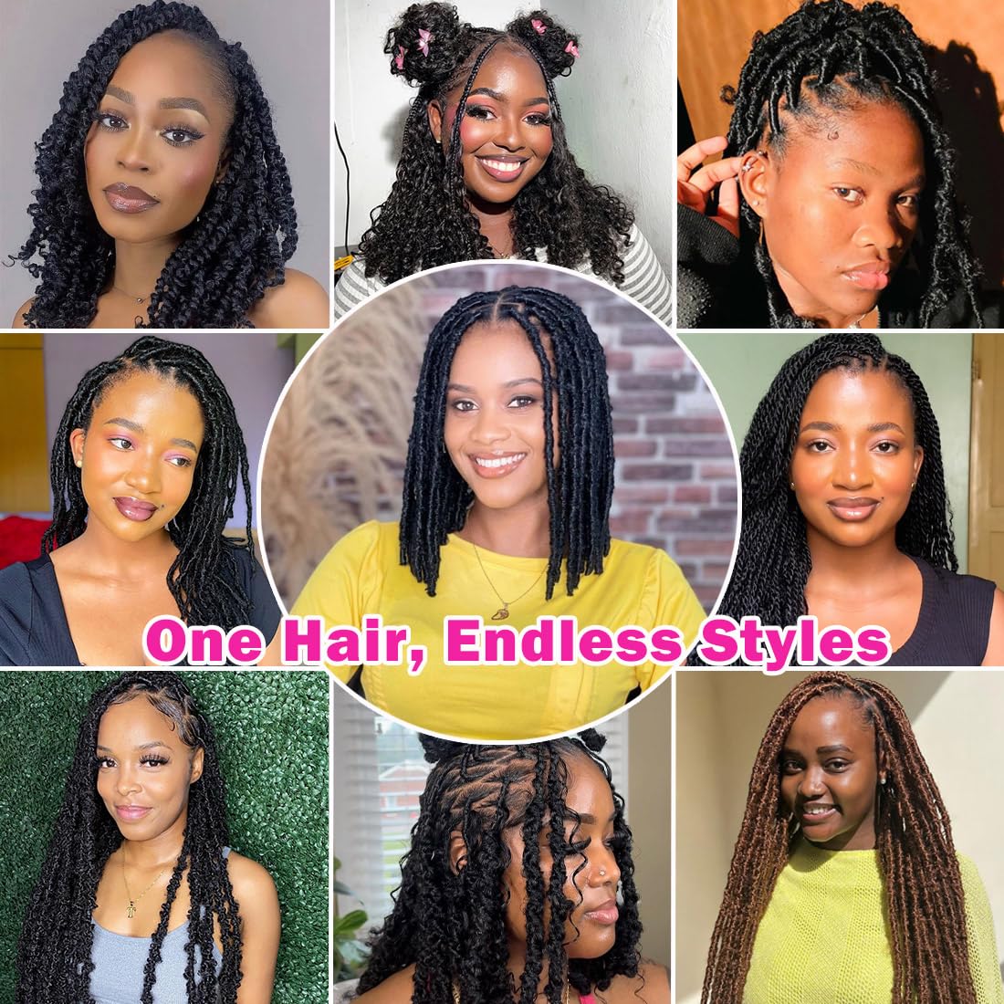 Hbegant styled high ponytail using twist hair showing quick styling benefit